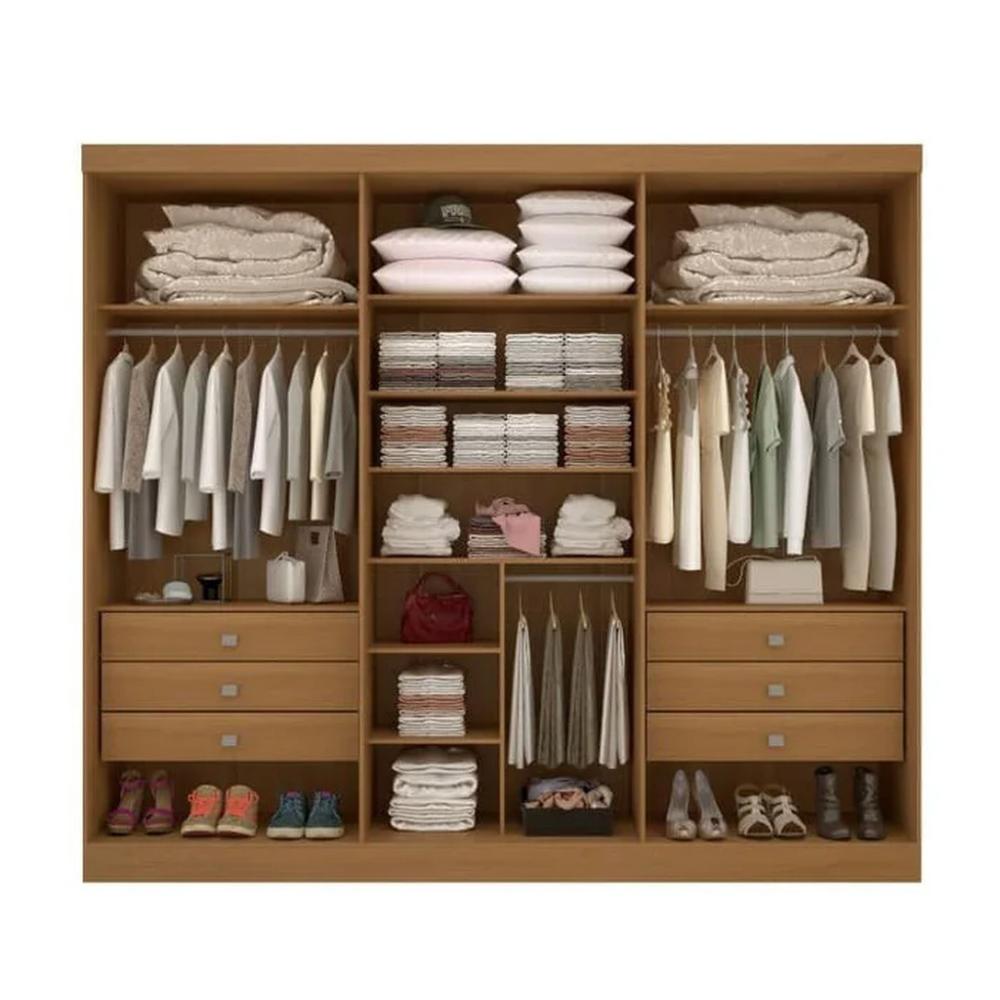 Guarda Roupa 6 Portas 6 Gavetas Da Vinci Plus Cinamomo