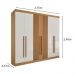 Guarda Roupa 6 Portas 6 Gavetas Da Vinci Plus Ripado Cinamomo Off White