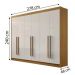 Guarda Roupa 6 Portas 7 Gavetas Athos D'Doro Cinamomo Off White