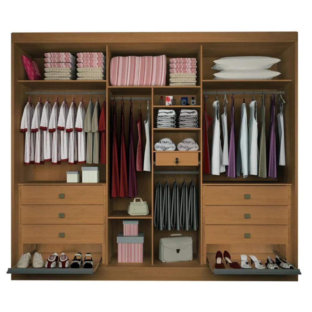 Guarda Roupa 6 Portas 7 Gavetas Athos D'Doro Cinamomo Off White