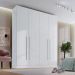 Guarda Roupa Da Vinci Plus Branco 4 Portas 3 Gavetas