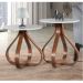Jogo de Mesa de Canto Bella Redonda Off White