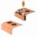 Kit 2 Bandeja Esteira para Braço de Sofá MDF Cinamono com Porta Copos e Controle