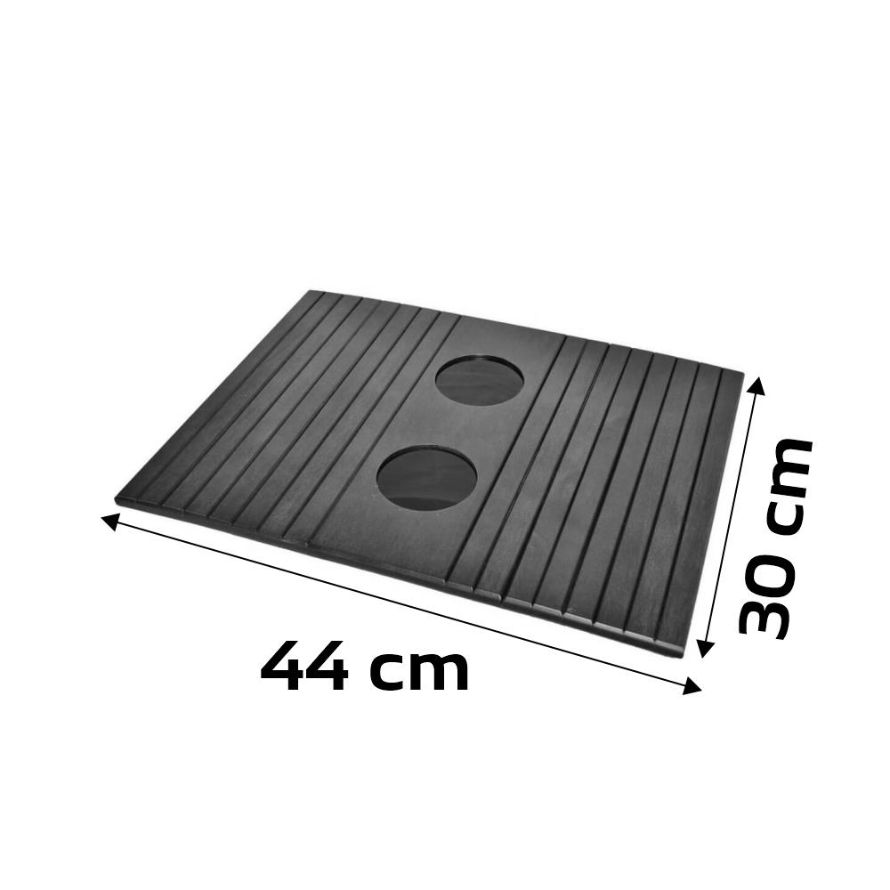 Kit 2 Bandejas Esteira para Braço de Sofá Cor Mel com Porta Copos