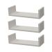 Kit 3 Prateleiras U 60 x 15mm Branca Suporte Invisível