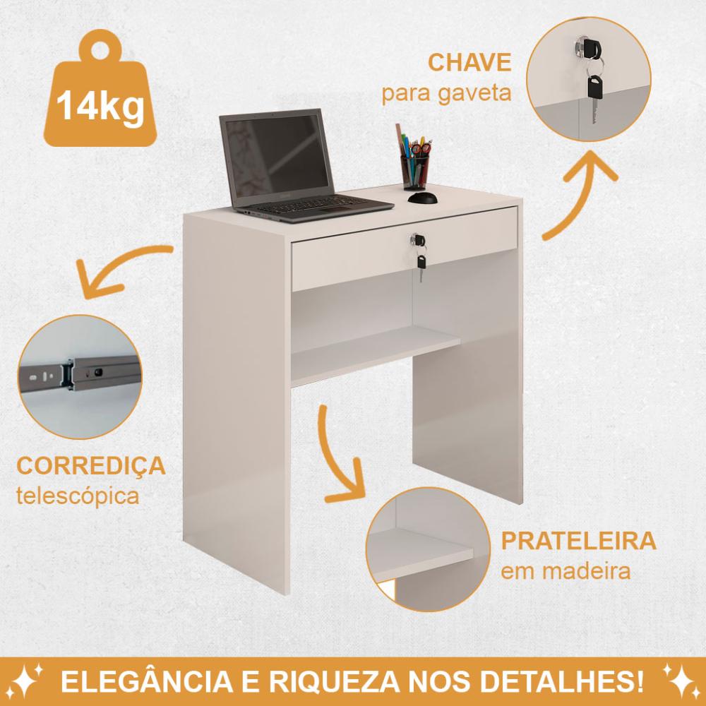 Kit 5 Escrivaninha Andorinha JCM Movelaria Branco
