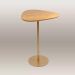 Mesa Lateral Orgânica UP Tampo Cinamono e Metal Dourado 52 cm