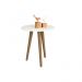 Mesa Lateral Retrô Brilhante Off White