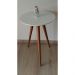 Mesa Lateral de Canto Pé Palito Off White 45 cm