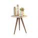 Mesa Lateral de Canto Pé Palito Off White 45 cm