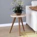 Mesa Lateral de Canto Pé Palito Off White 45 cm