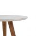 Mesa Lateral de Canto Pé Palito Off White 50 cm