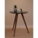 Mesa Lateral de Canto Pé Palito Preta 50 cm