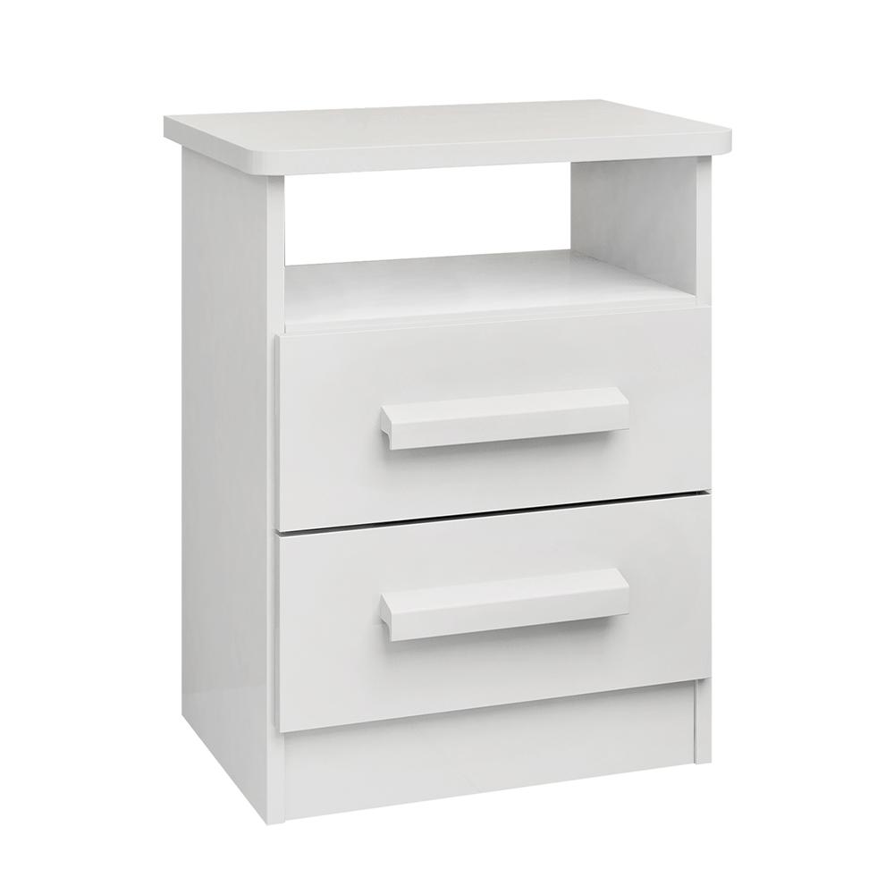 Mesa de Cabeceira 2 Gavetas Firenze D'Doro Branco
