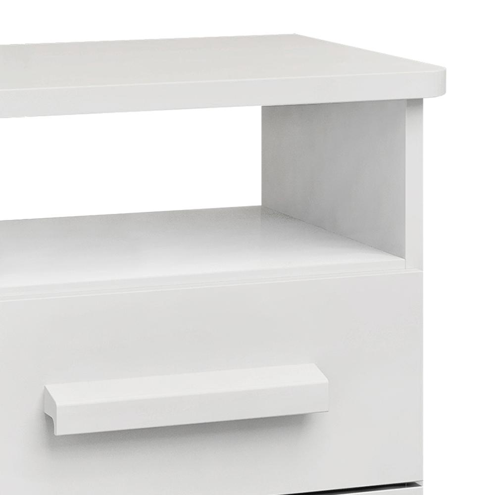 Mesa de Cabeceira 2 Gavetas Firenze D'Doro Branco