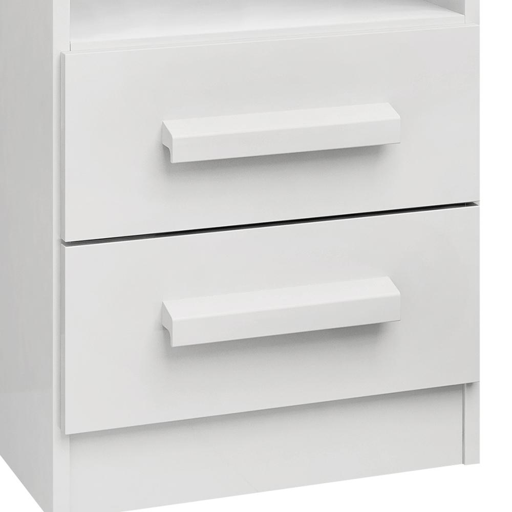 Mesa de Cabeceira 2 Gavetas Firenze D'Doro Branco