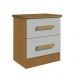 Mesa de Cabeceira 2 Gavetas New Athos D'Doro Cinamomo Off White