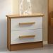 Mesa de Cabeceira 2 Gavetas New Athos D'Doro Cinamomo Off White