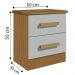 Mesa de Cabeceira 2 Gavetas New Athos D'Doro Cinamomo Off White