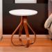 Mesa de Canto Bella Redonda Off White 70 cm