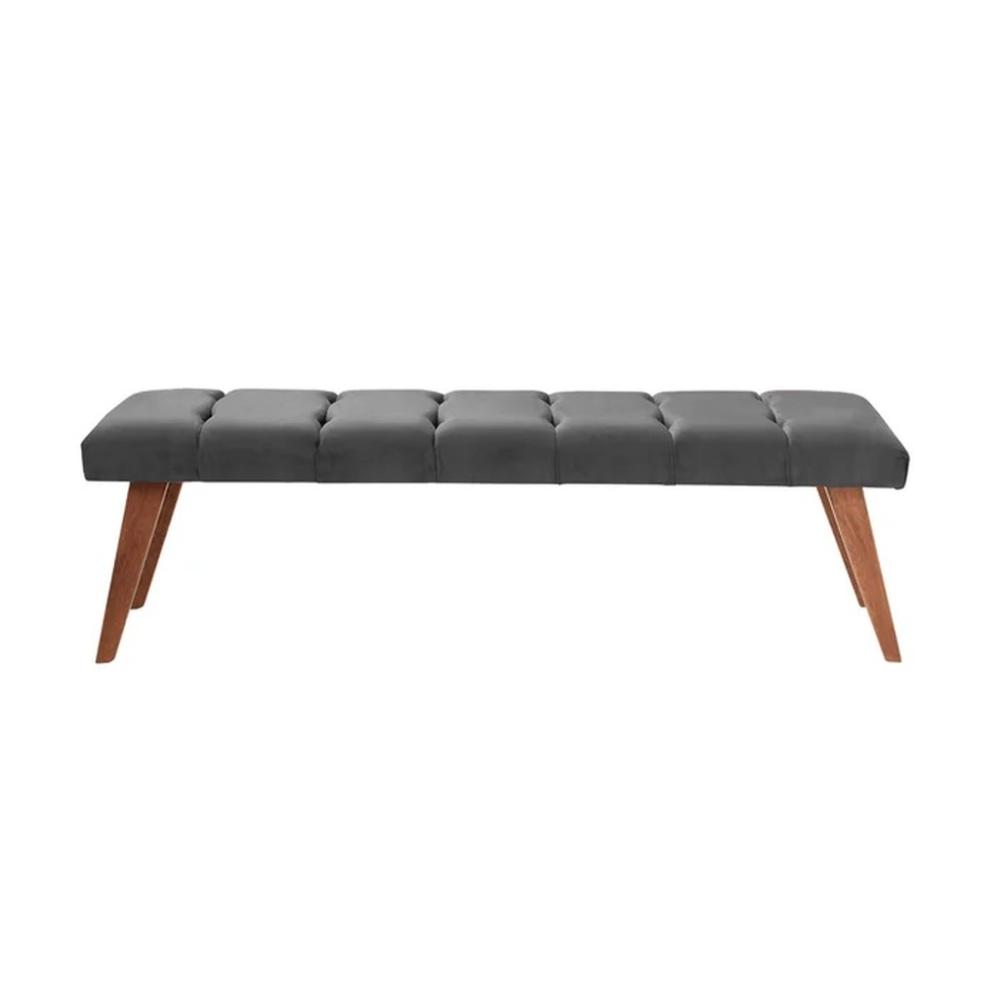 Puff Decorativo Recamier Barcelona Cinza Noturno