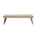 Puff Decorativo Recamier Barcelona Linho Palha