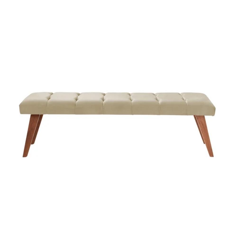 Puff Decorativo Recamier Barcelona Linho Palha
