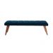 Puff Decorativo Recamier Barcelona Tecido Veludo Azul