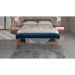 Puff Decorativo Recamier Barcelona Tecido Veludo Azul