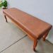 Puff Decorativo Recamier Imperial Couro Caramelo 1,40M