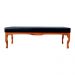 Puff Decorativo Recamier Imperial Couro Preto 1,40M
