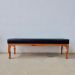Puff Decorativo Recamier Imperial Couro Preto 1,40M