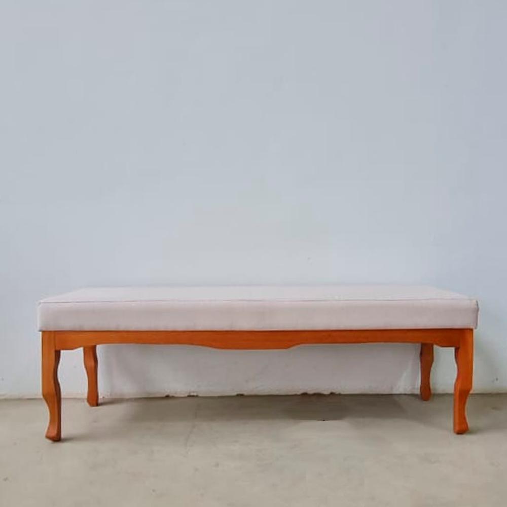 Puff Decorativo Recamier Imperial Linho Bege 1,40M