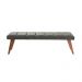 Puff Decorativo Recamier Madri Linho Cinza Grafite