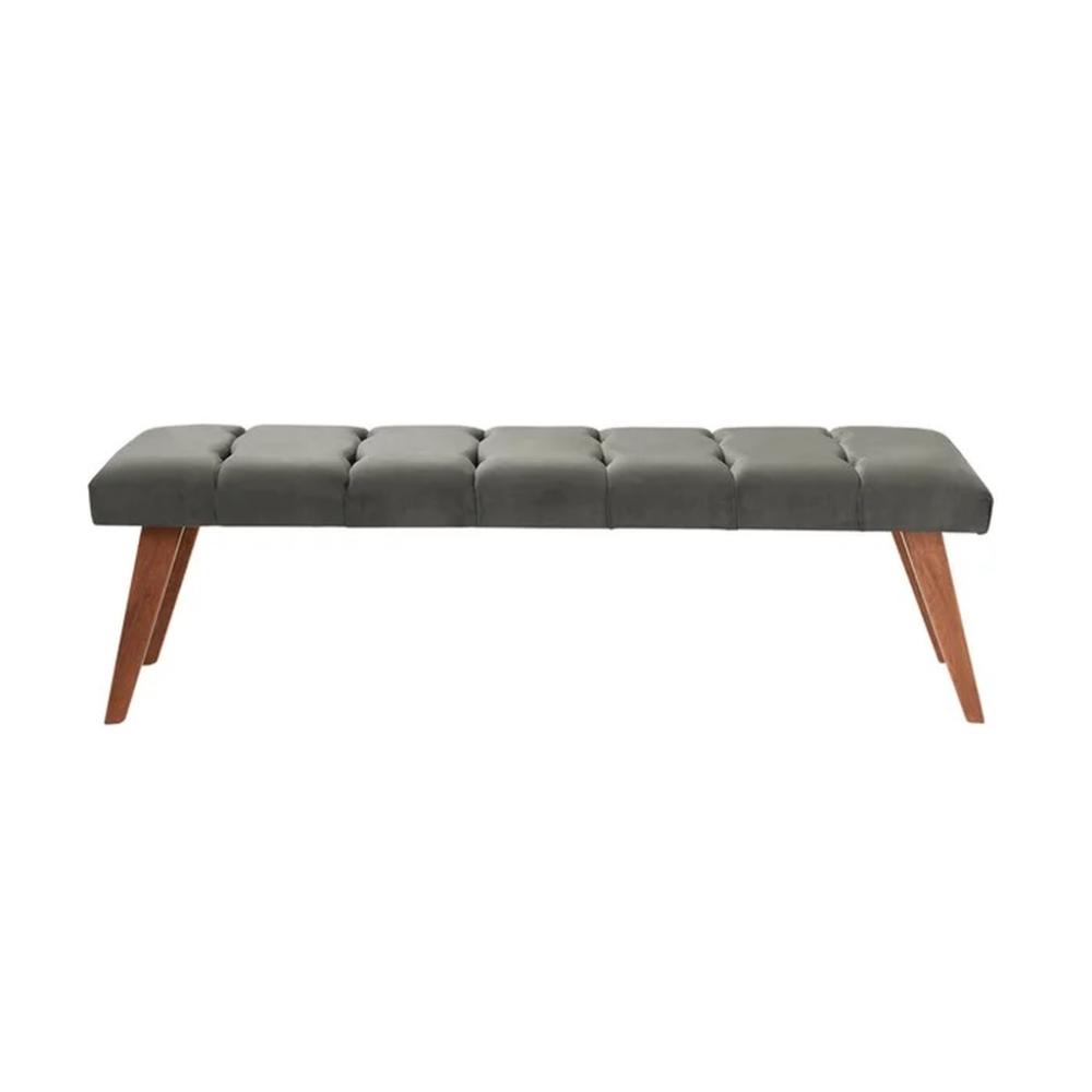 Puff Decorativo Recamier Madri Linho Cinza Grafite