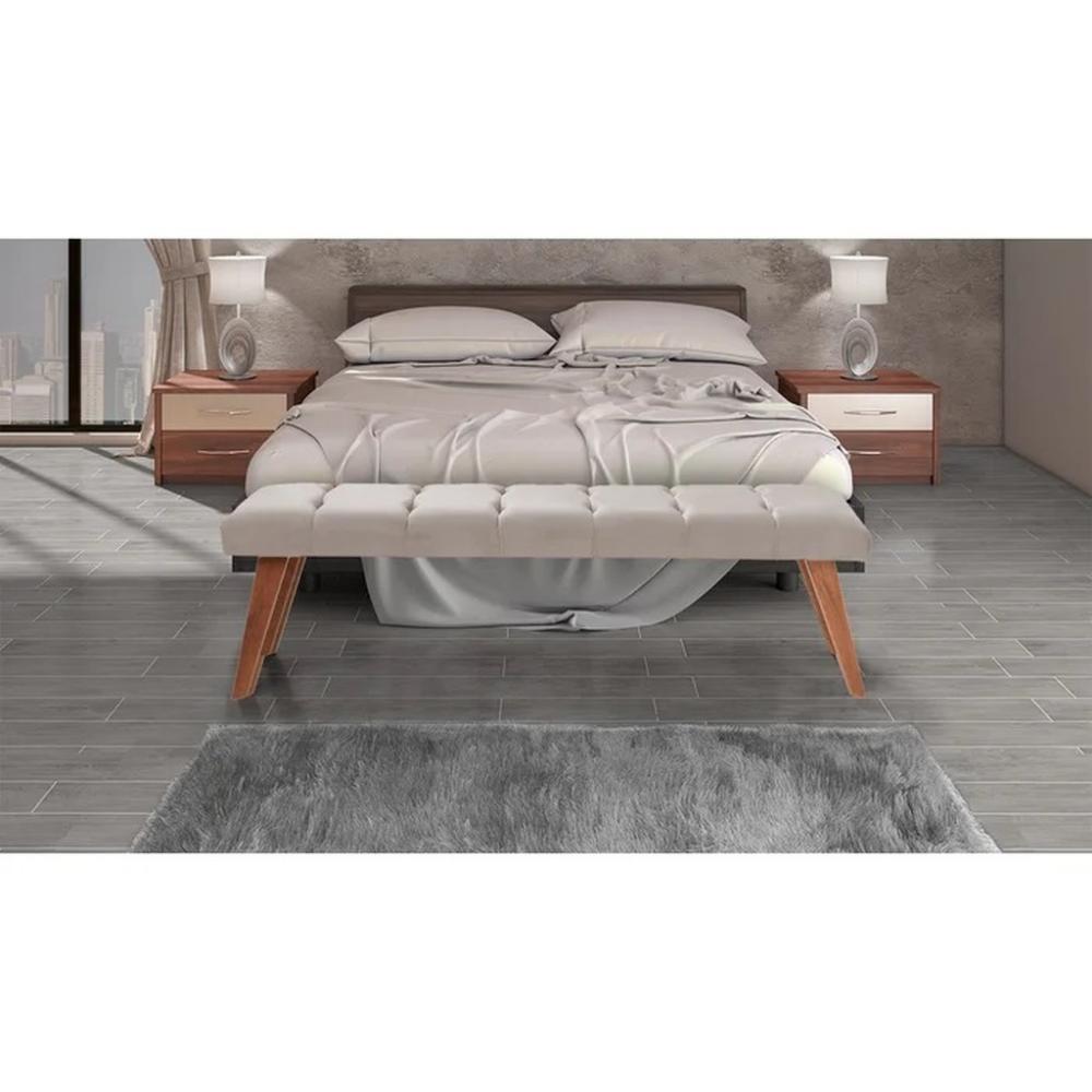 Puff Decorativo Recamier Madri Linho Francês