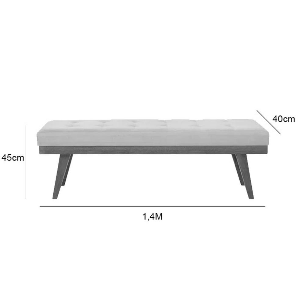 Puff Decorativo Recamier Madri Linho Francês