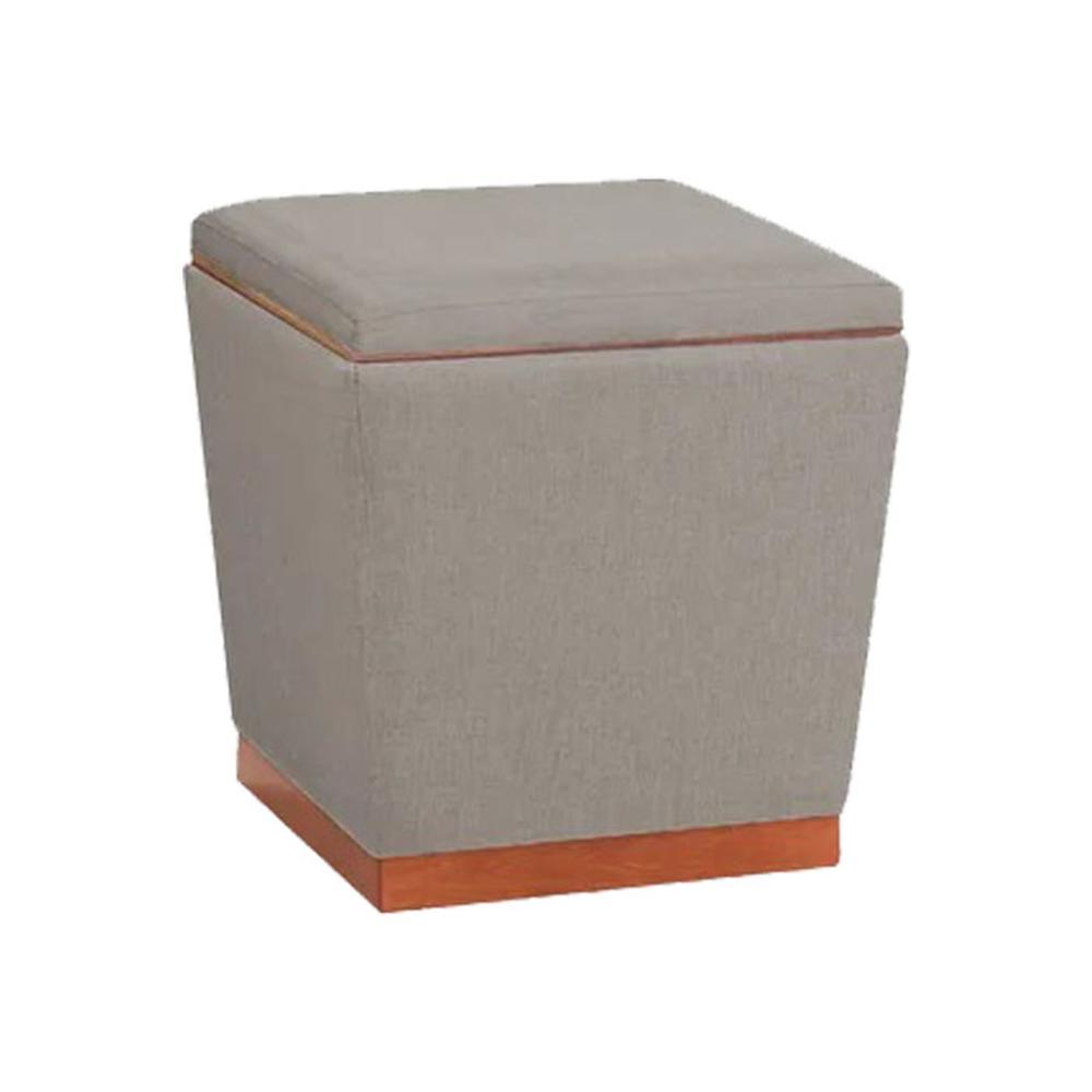 Puff Decorativo Retrô Veludo Cinza