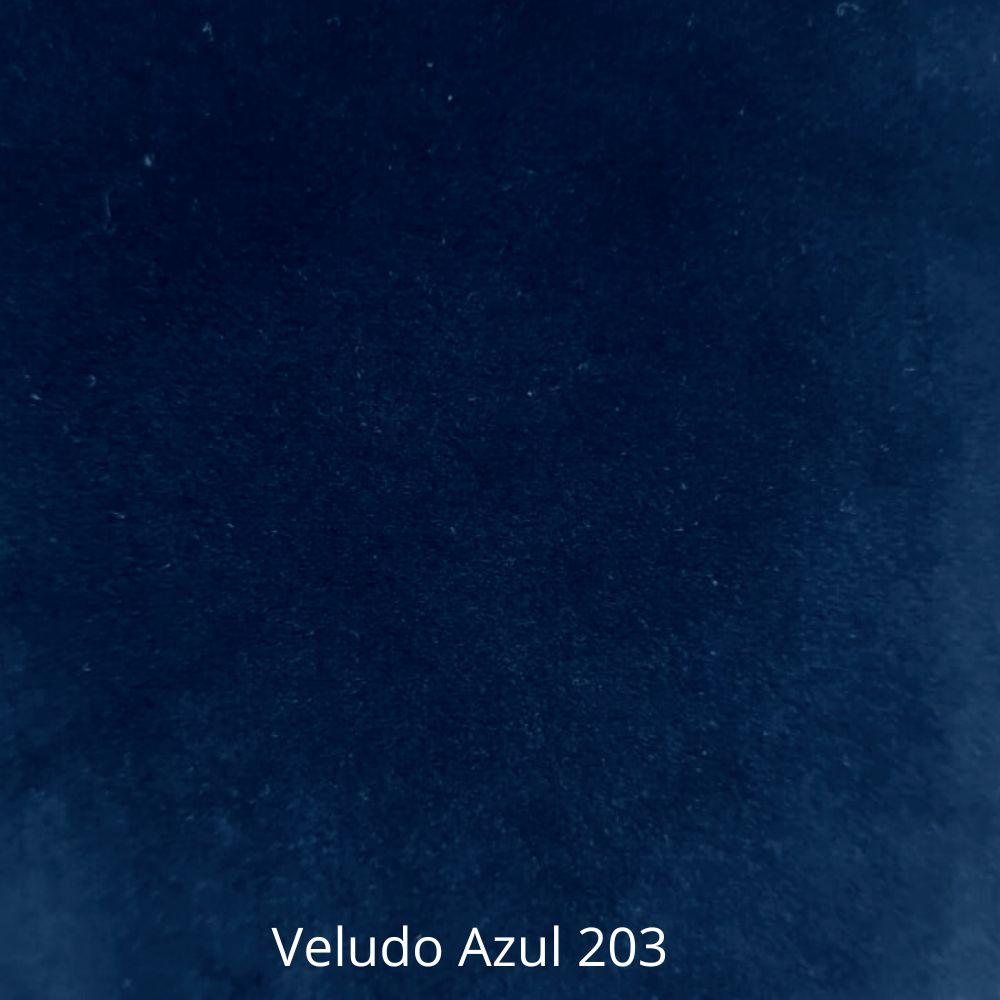 Puff Recamier Valentin Veludo Azul