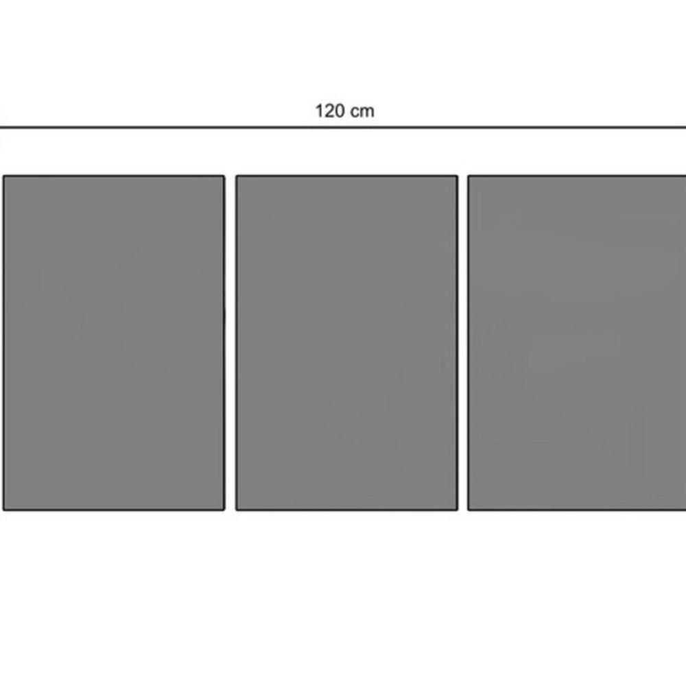 Quadro Decorativo Abstrato Tempestade Cores Quentes 3 Telas
