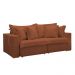 Sofá Cama Retrátil e Reclinável Arizona Veludo Terracota 2,20M