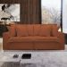Sofá Cama Retrátil e Reclinável Arizona Veludo Terracota 2,20M