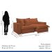 Sofá Cama Retrátil e Reclinável Arizona Veludo Terracota 2,20M