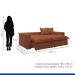 Sofá Cama Retrátil e Reclinável Arizona Veludo Terracota 2,20M