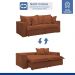 Sofá Cama Retrátil e Reclinável Arizona Veludo Terracota 2,20M
