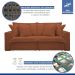 Sofá Cama Retrátil e Reclinável Arizona Veludo Terracota 2,20M