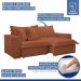 Sofá Cama Retrátil e Reclinável Arizona Veludo Terracota 2,20M