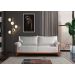 Sofá Living Louise 3 Lugares Linho Cinza 2,20 M