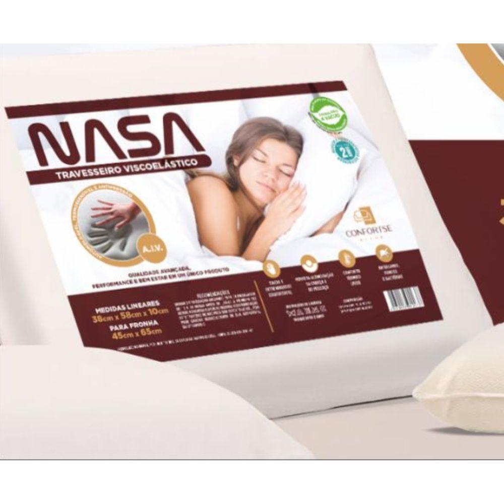 Travesseiros NASA Viscoelástico Baixo 58x38 cm