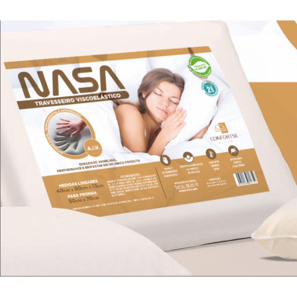 Travesseiros NASA Viscoelástico Médio 60x40 cm